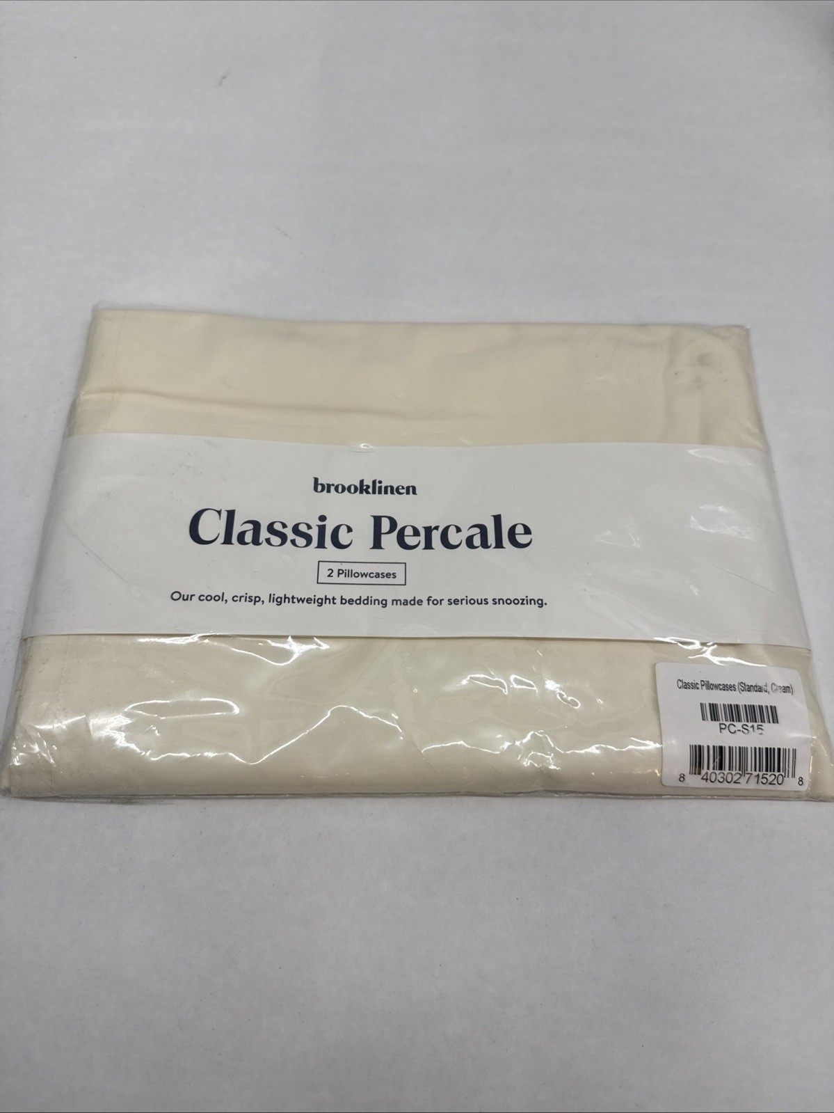 Brooklinen Classic Pillowcases Standard Size Cream Set of 2 Sealed Bed Linen gallery