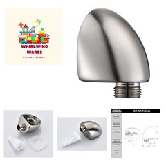 Wall-Mount Supply Wall Elbow for Hand Held Shower, Brilliance Stainless