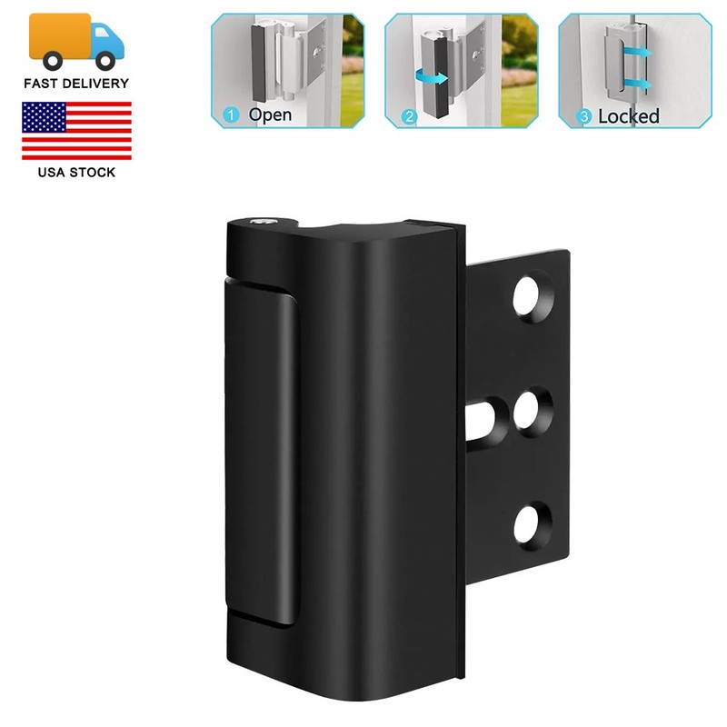 Home Security Defender Door Locks Safety Door Reinforcement Lock Easy Install gallery