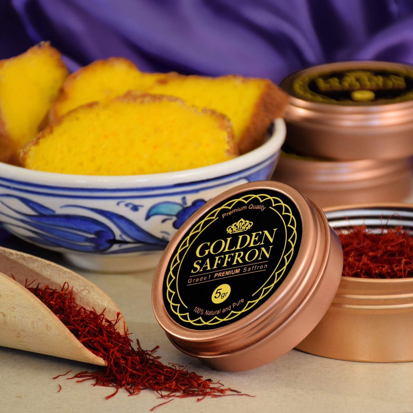 Golden Saffron, Finest Pure Premium All Red Saffron Threads, Grade A+ Super N... gallery