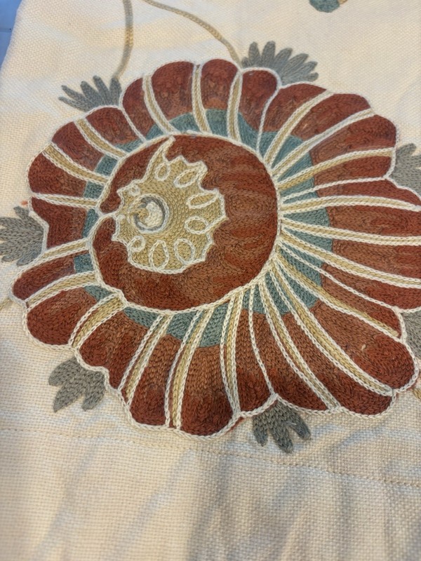 RARE SINGLE PANEL Pottery Barn Margaritte Embroidered Drape 50x94 Lined gallery