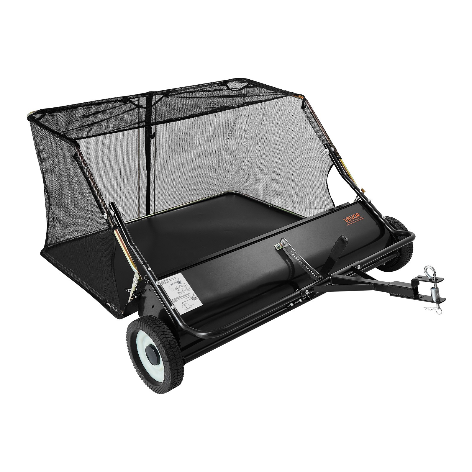 VEVOR 48 in Tow-Behind Lawn Sweeper 26 cu. ft Height Adjustable Leaf Collector gallery