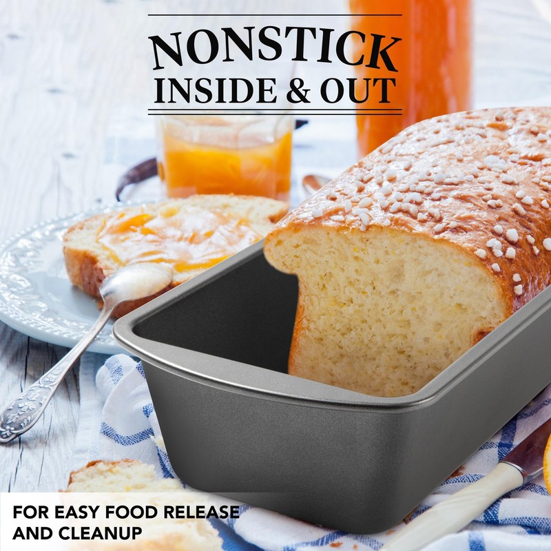 Set of 2 Extra Large Bread Pan, 13" x 5" Long Loaf Pan, Nonstick Baking Pan gallery