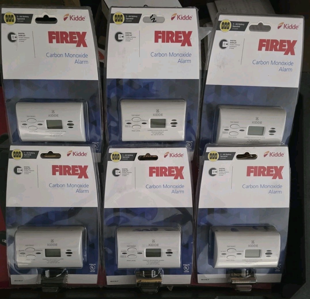 6 Pcs Kidde Firex AA Battery Powered Digital Carbon Monoxide Detector 21030262 gallery