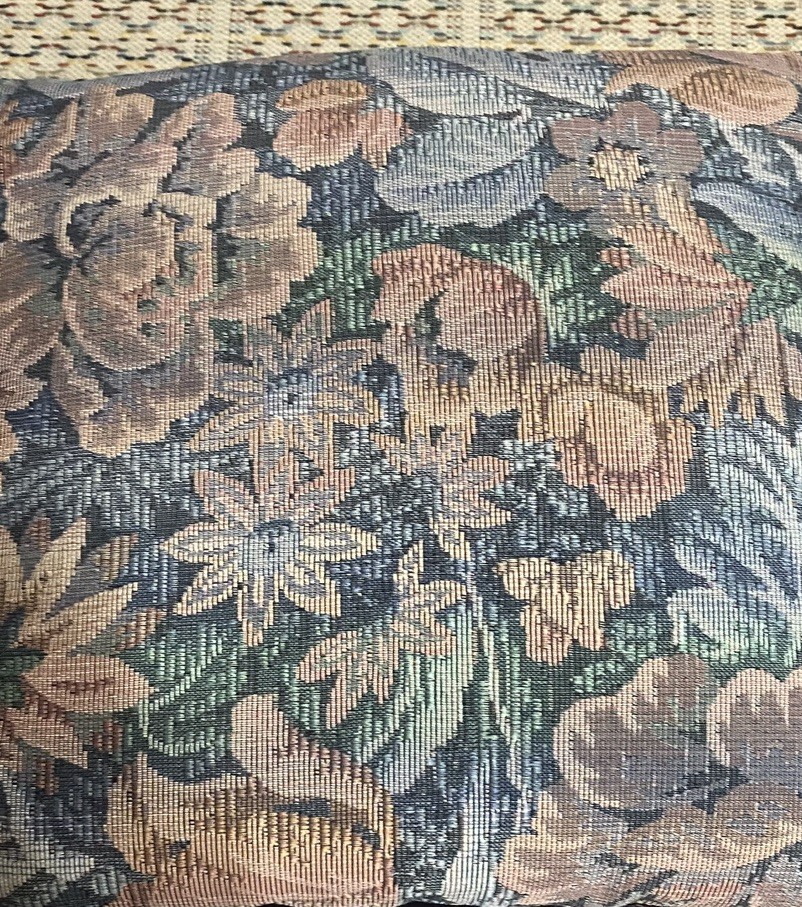 2 Floral Tapestry Pillows 19 Inches- French Country Cottage Core gallery