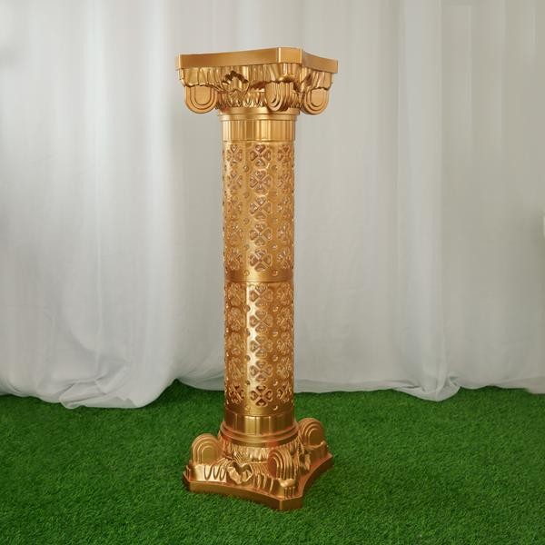 4 GOLD 40" ADJUSTABLE Roman Decorative COLUMNS PEDESTAL STANDS Party Decorations gallery