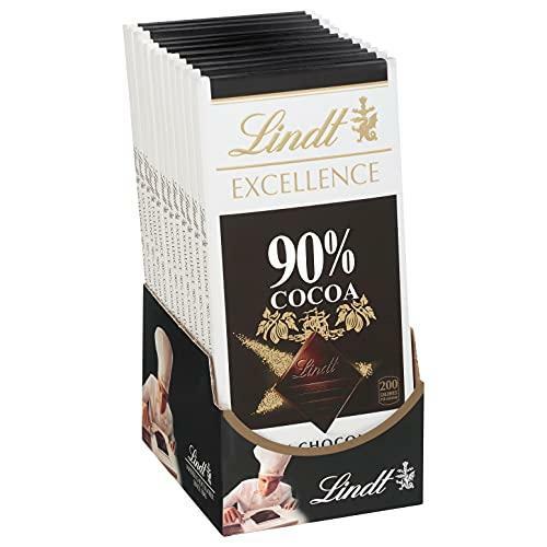 Lindt Excellence Bar, 90% Cocoa Supreme Dark Chocolate, Gluten Free, Great for gallery