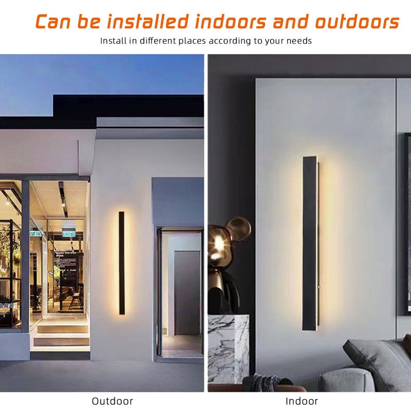 LED Wall Light Sconce Waterproof Outdoor Modern Lamp Exterior Lights Long Strip gallery