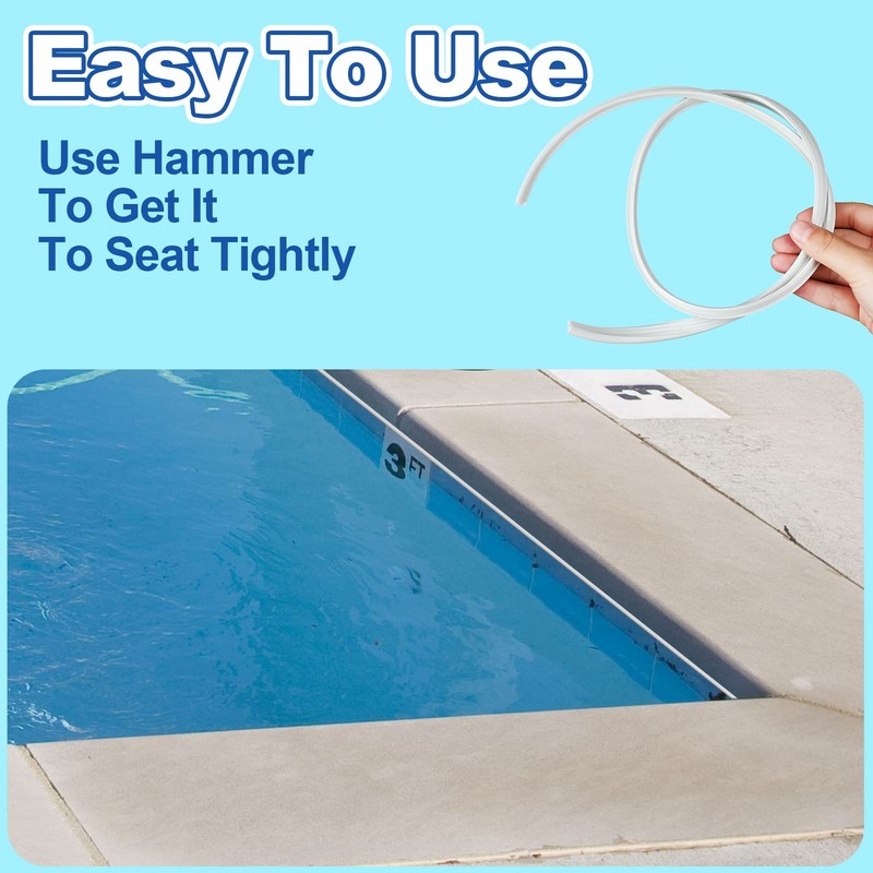 60 ft Swimming Pool Liner Lock Roll Pool Bead Lock White Pool Liner Bead Wedg... gallery