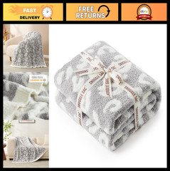 Cozy Reversible Leopard Throw Blanket 50×70″ – Ultra Soft Oversized Couch Sofa G