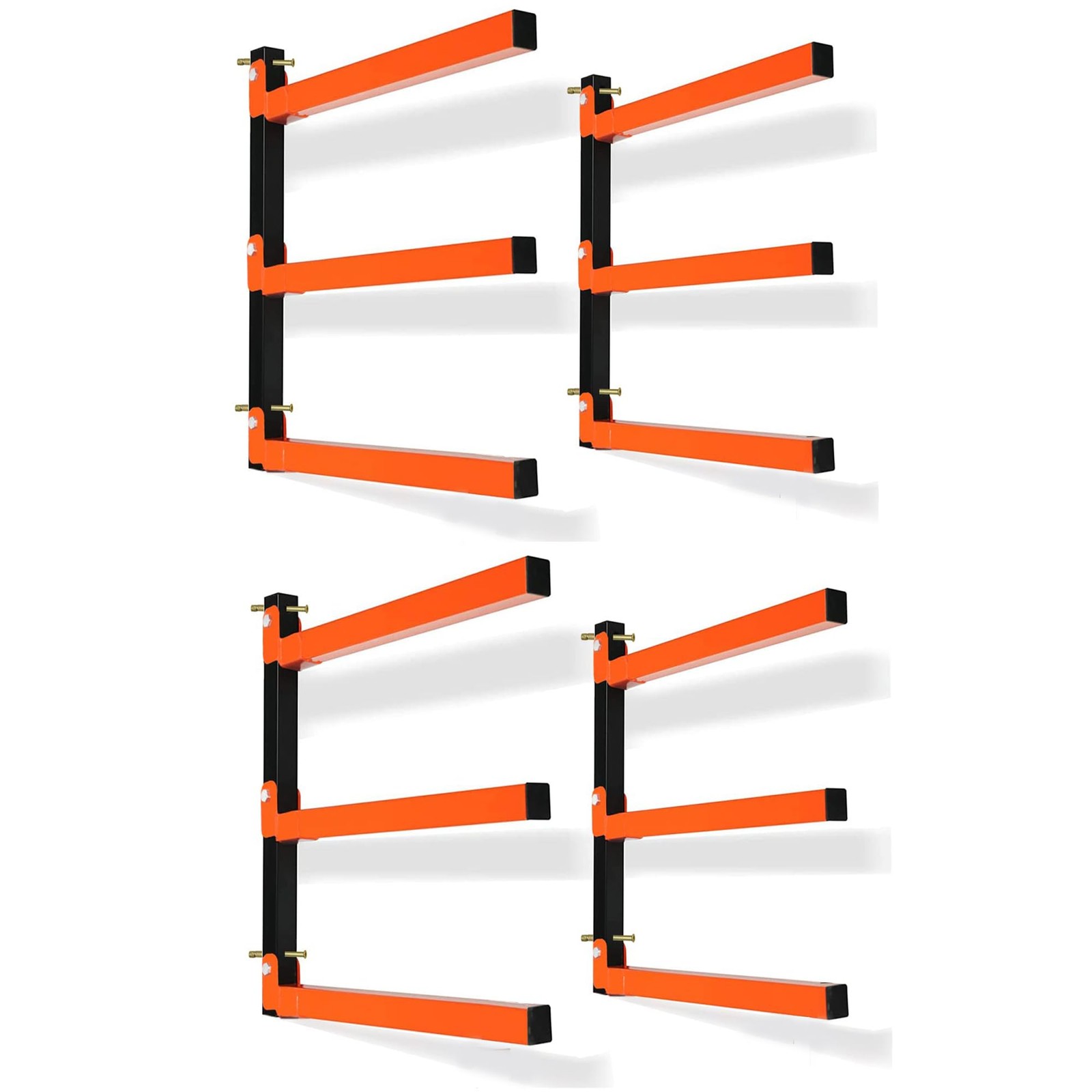 Lumber Storage Rack 3-Level Heavy Duty Metal Wall Mount - 330 lb Capacity gallery