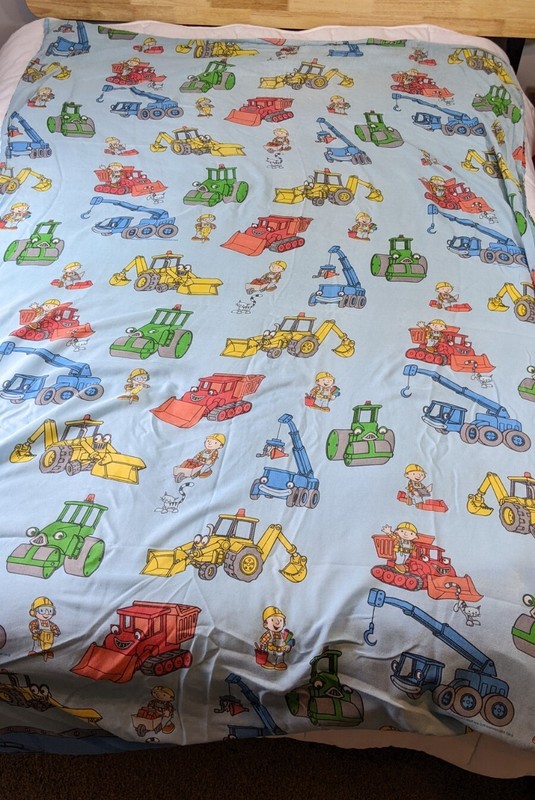 Bob The Builder Twin Sheet Set Flat Fitted 2 Standard Pillowcase Dan River Vtg gallery