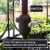 9' Solar 24 LED Lighted Umbrella with 8 Ribs Adjustment and Crank Lift System... gallery