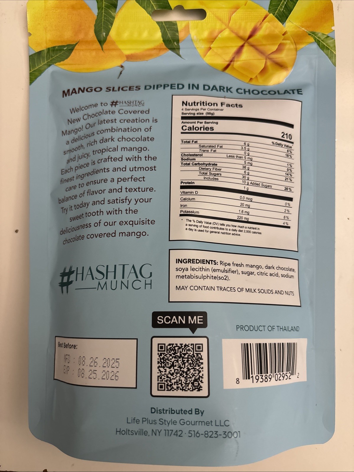 (3x)Mango Dried Fruit All Natural Real Rich Dark Chocolate Dipped Tropical 7 oz gallery