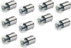 Dimmable Miniature LED Bulbs 12/14Vdc – Bright White (10-Pack)