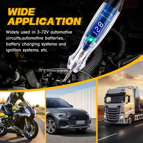3-72V DC LED Test Light Probe Kit - Automotive Circuit Tester with 3-72V LED gallery