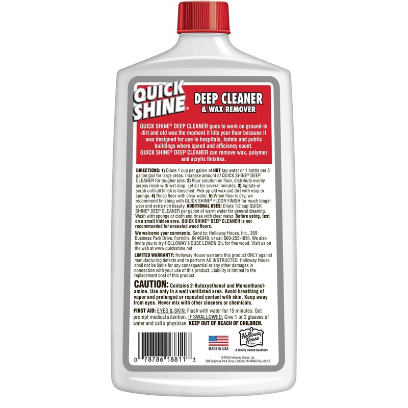 QUICK SHINE Concentrated Deep Cleaner, Revitalizes Floors & Cleans Grout, 27 Oz gallery