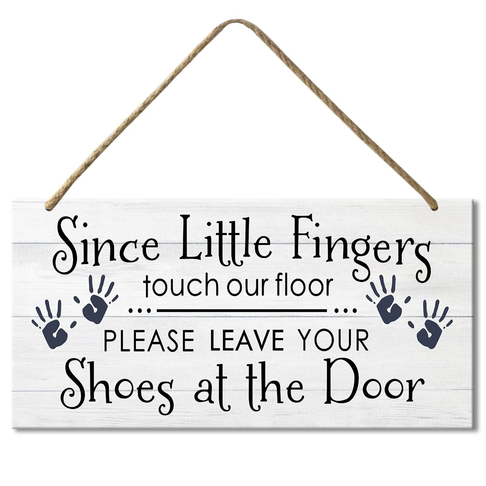 Fenarenes Please Take Your Shoes Off, Remove 12x6in, natural wood gallery