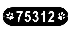 PAWS plaque for House Address Numbers or Name Plaque – Made in USA