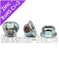 Zinc Hex Flange Prevailing Torque Lock Nuts DIN 6927 Class 8 – M5 M6 M8 M10 M12