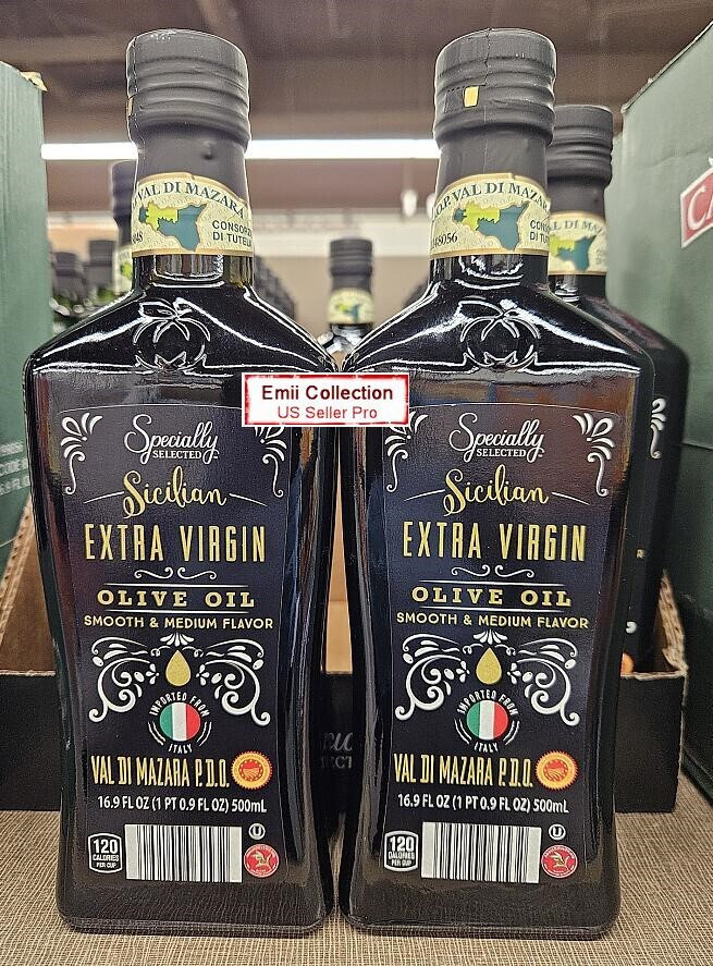 Specially Selected Sicilian Extra Virgin Olive Oil Val Di Mazara PDO (2 Bottles)
