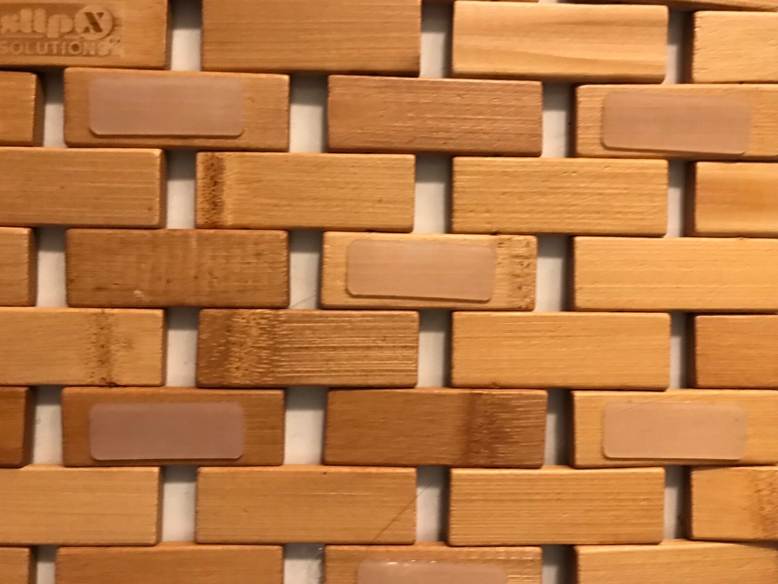 Bamboo Bath or Shower Mat Silicone Grippers - Slipx Solutions gallery