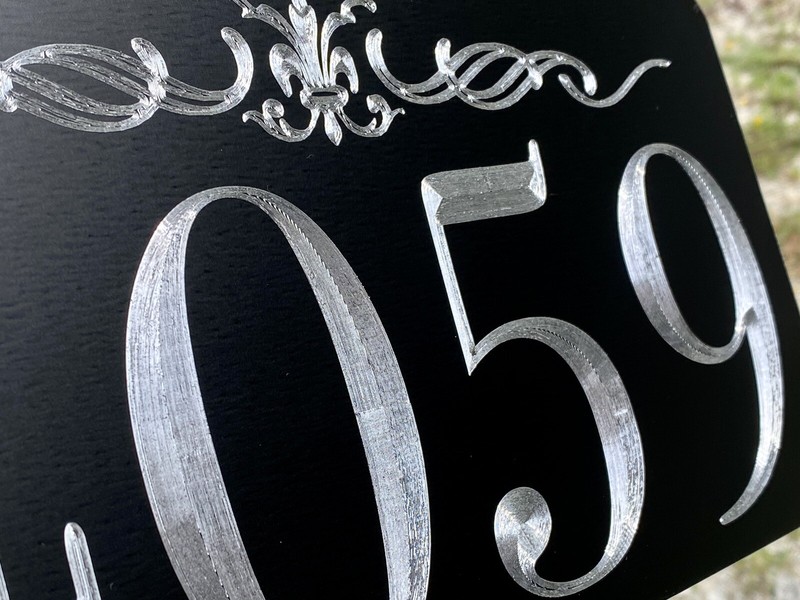 Engraved Personalized Custom House Home Number Street Address Metal 6x12 Sign gallery
