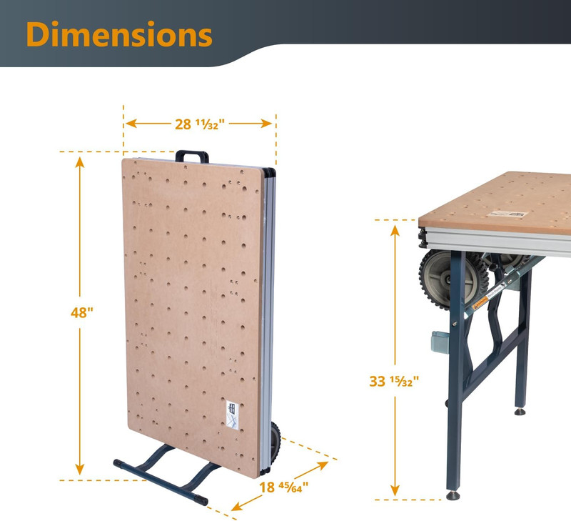 Multi-Functional Portable Workbench with Wheels for DIY Projects gallery