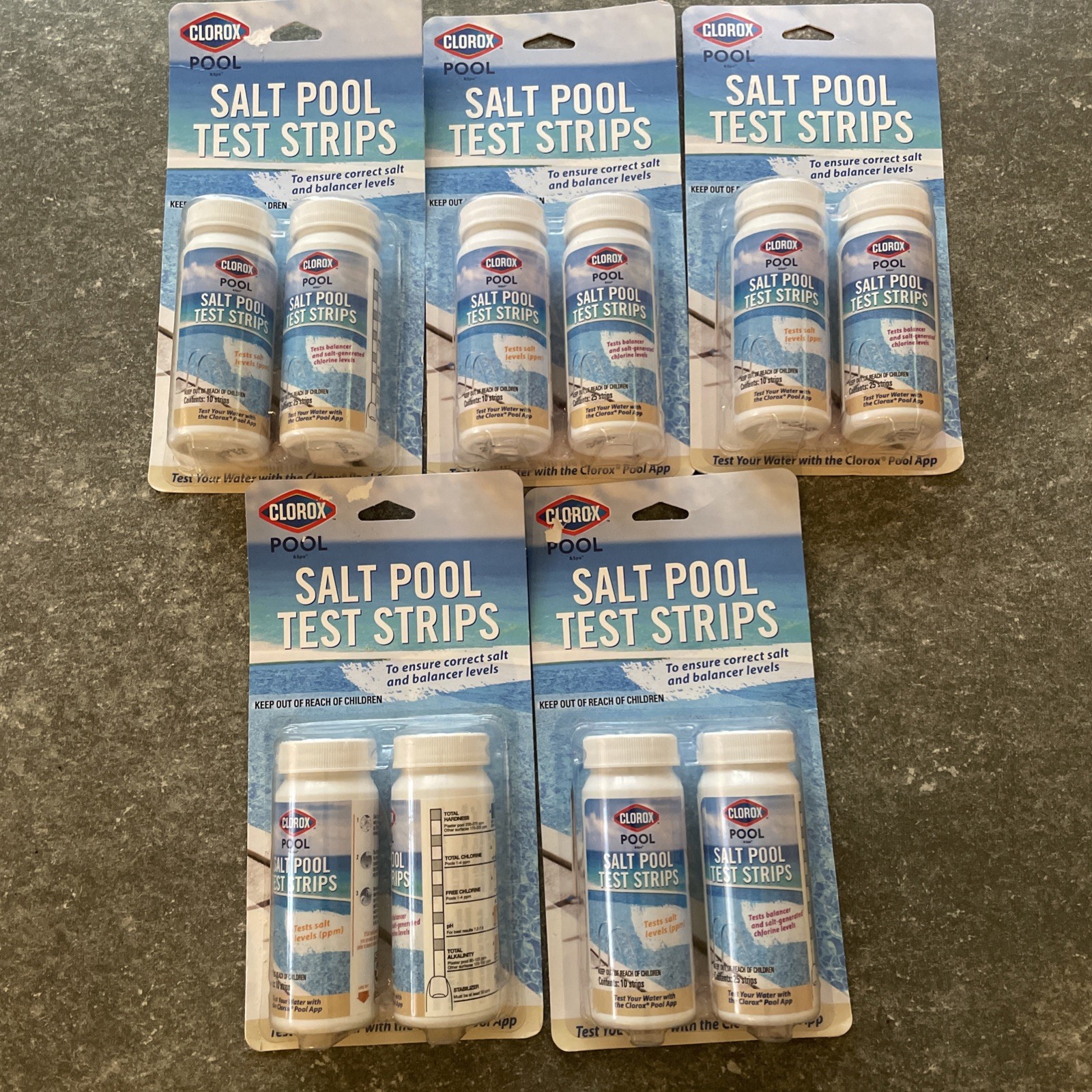 5 Packs Clorox Pool & Spa Salt Test Strips 04/2025 Lot gallery