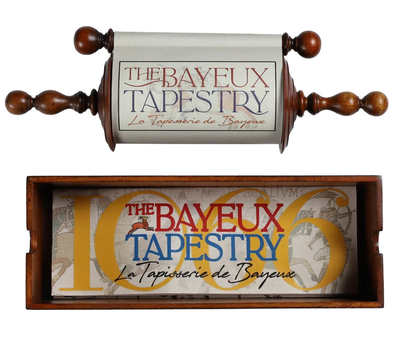 Bayeux Tapestry Replica Old World Scroll Duke Normandy 21.33' Wood Desk Tray New gallery