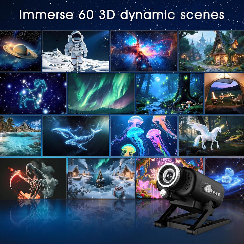 3D Galaxy Star Projector with Bluetooth Speaker - Perfect Gift for All Ages gallery