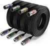 XLR Cable 15FT 4 Pack Premium Balanced 3-Pin Male to Female Mic Cord Black gallery