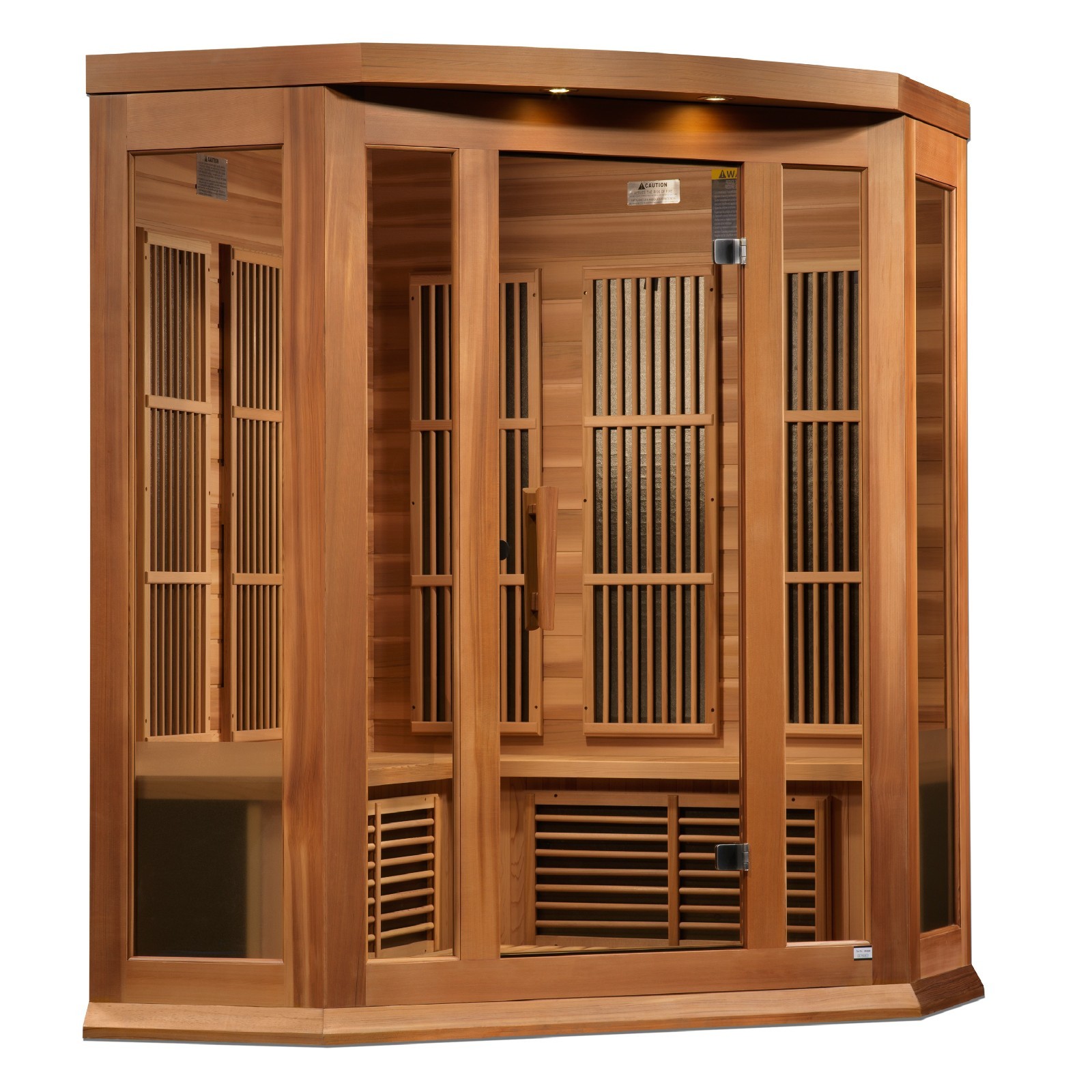Maxxus "Avignon" 3 Person Corner Near Zero EMF FAR IR Sauna (MX-K356-01-ZF CED) gallery