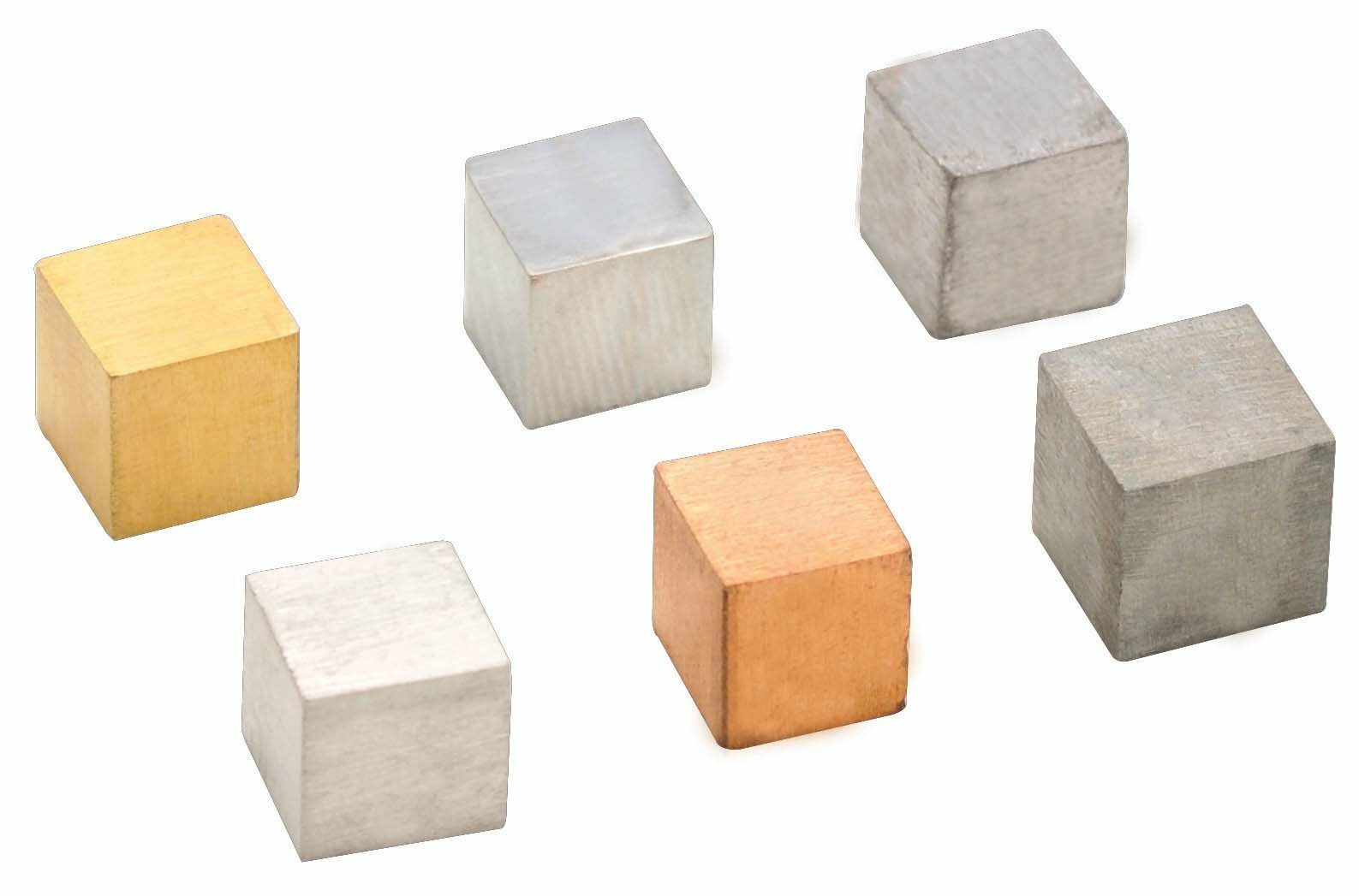 Density Cubes Set - 6 Metals - For Density Investigation - Eisco Labs gallery
