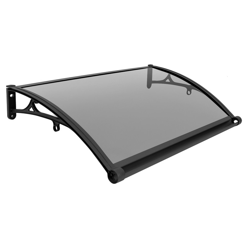 Window Awning Front Door Eaves Canopy 40"x24" Polycarbonate Roof Sun Shade Cover gallery
