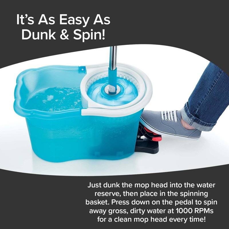 Hurricane Spin Mop Home Cleaning System by BulbHead, Floor Mop with Bucket gallery