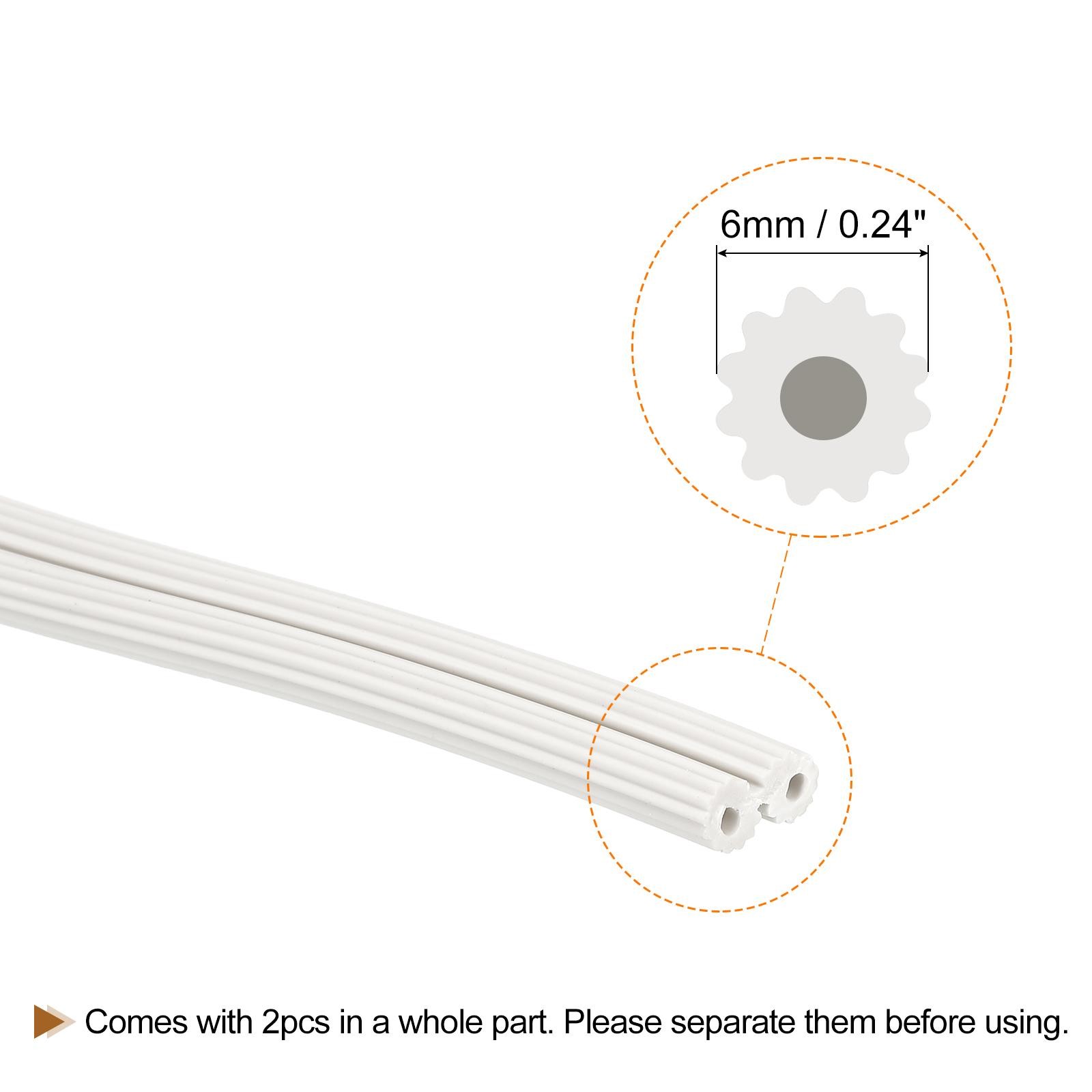 Screen Spline, 5M/16.4Ft Silicone Window Sealing Strip, 6mm OD White gallery