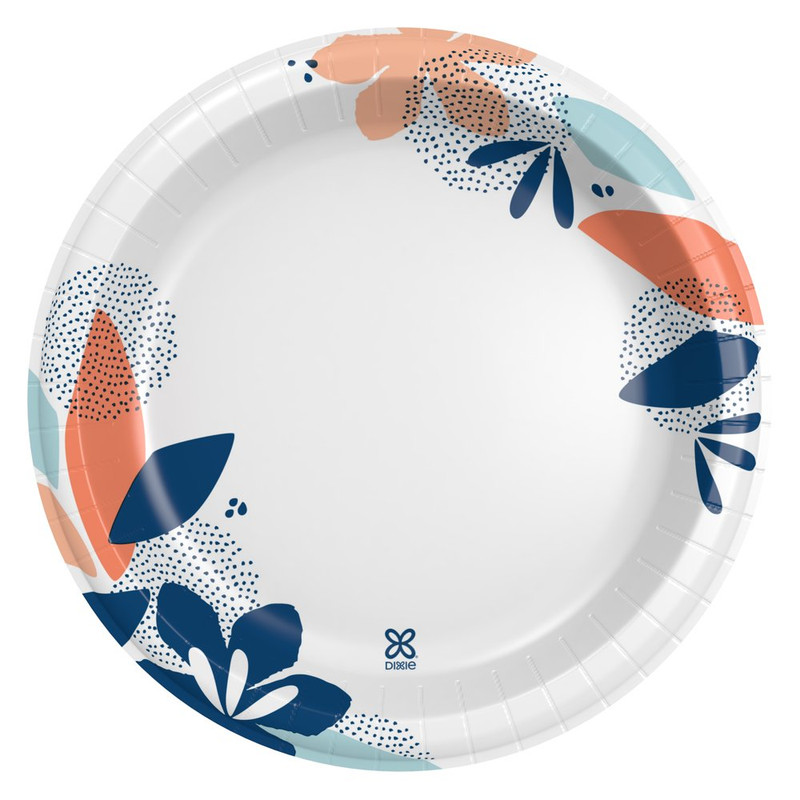 Dixie Disposable Paper Plates, Multicolor, 10 In, 50 Count gallery