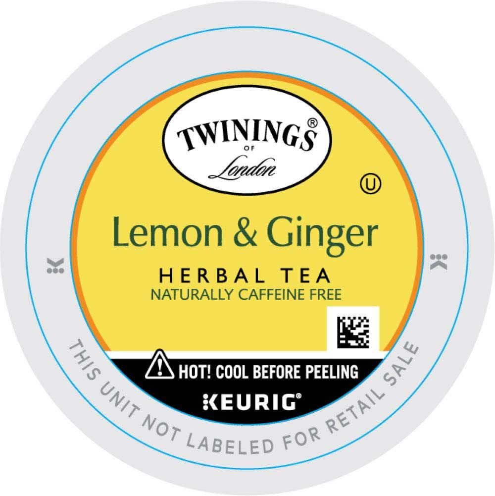 Twinings Lemon & Ginger Herbal Tea K-Cup Pods for Keurig, 24 Count (Pack of 1) gallery