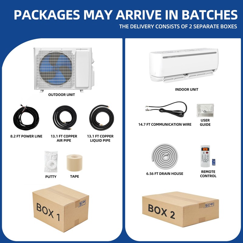 18,000 BTU Ductless Mini Split Heat Pump High Efficiency 19 SEER2 208-230V gallery