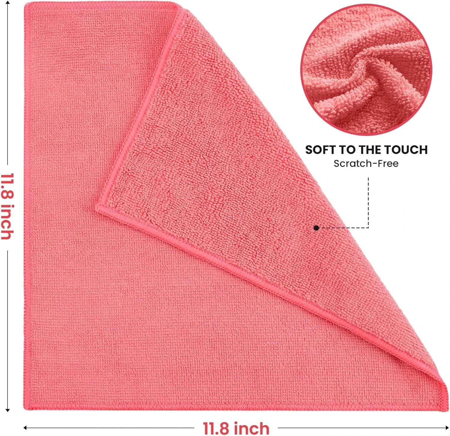 Microfiber Cleaning Cloth, 12 Pack Assorted Color Cleaning Rags for Housekeeping gallery