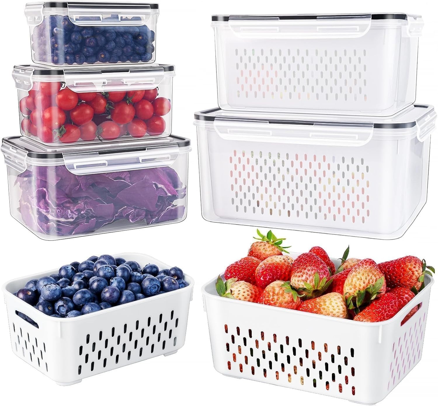 5 PCS Large Fruit Containers for Fridge gallery