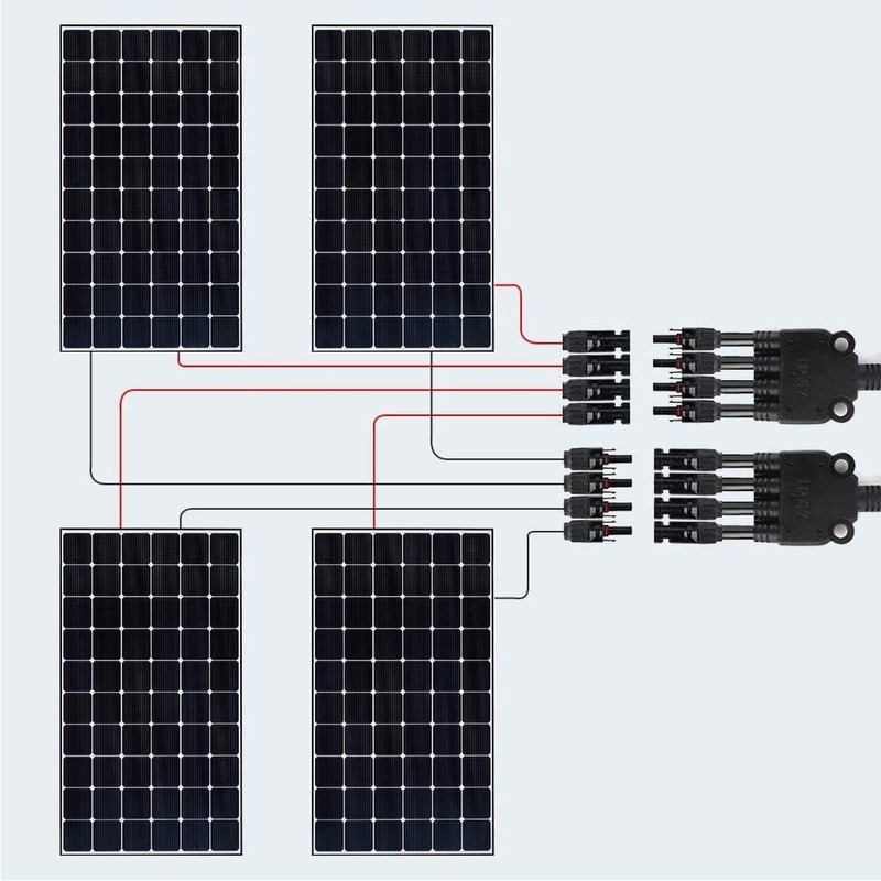 Solar Panel Connector Y Branch Cable Connection Adapter Waterproof Plug Kit M/F gallery