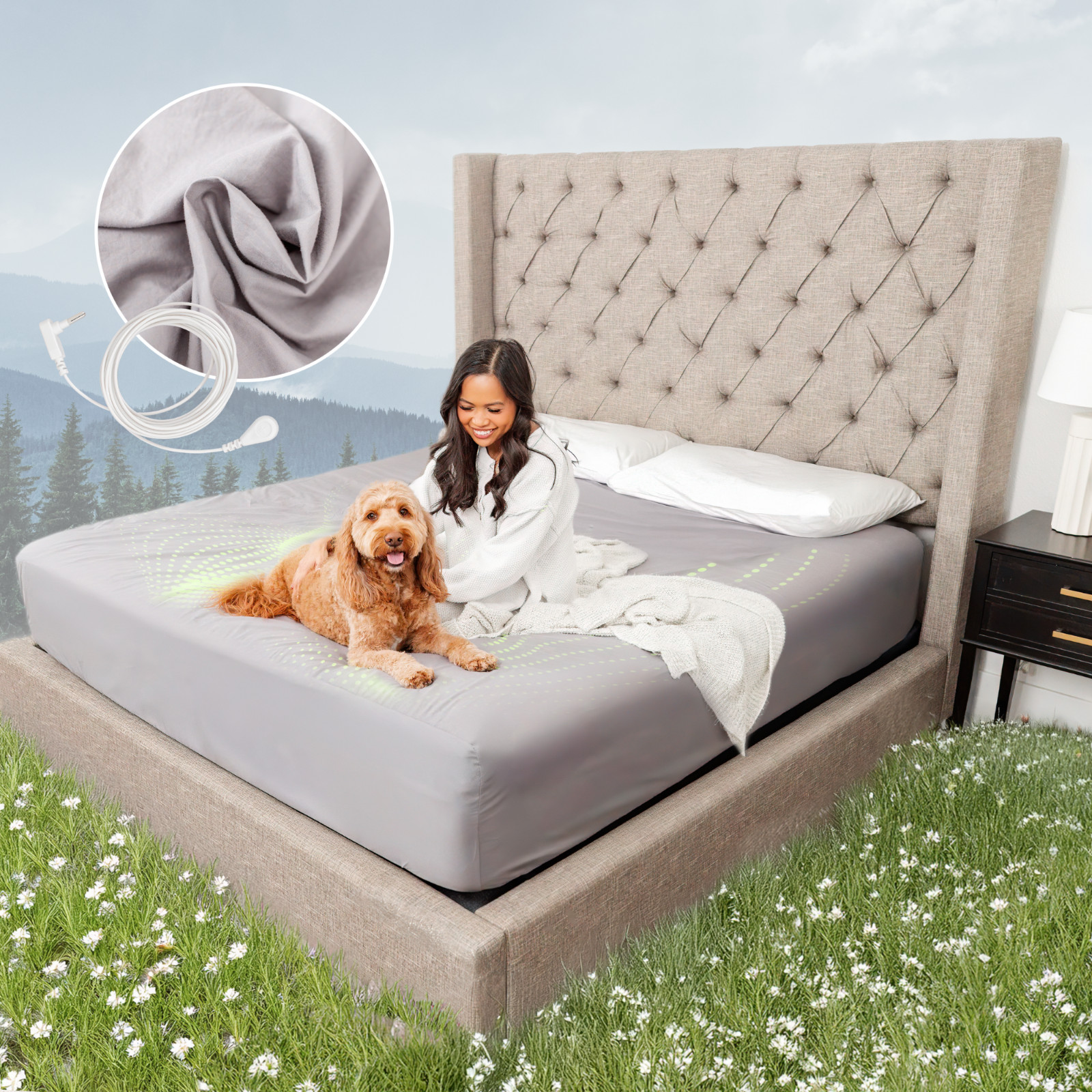 Fitted Grounding Sheets, 20% Silver + Organic Bamboo, Silky Soft MADE IN USA gallery