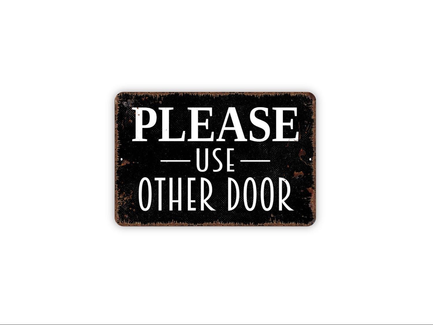 Please Use Other Door Sign | Alternate Entry Direction Notice For Offices Stores gallery