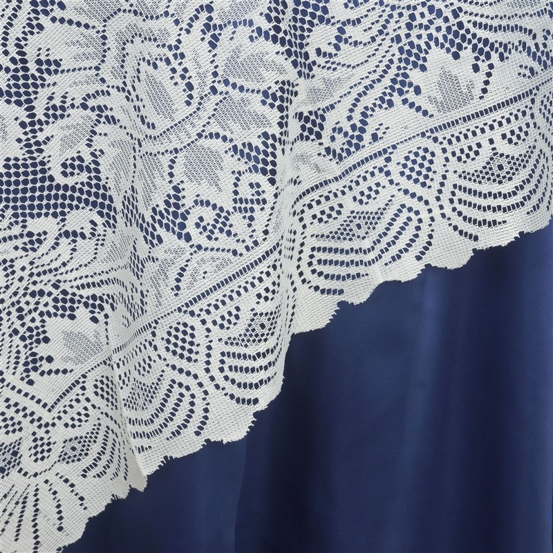 Ivory LACE 90x90" TABLE OVERLAY Wedding Party Catering Reception Linens SALE gallery