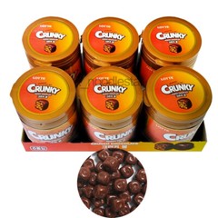 Lotte Crunky Chocolate Coated Balls Bite Sized Crunch Korean Snack 2.7 oz × 6 p