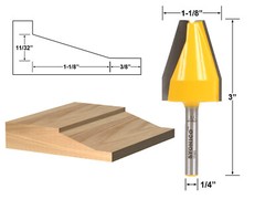 Bevel Vertical Raised Panel Router Bit – 1/4″ Shank – Yonico 12144q