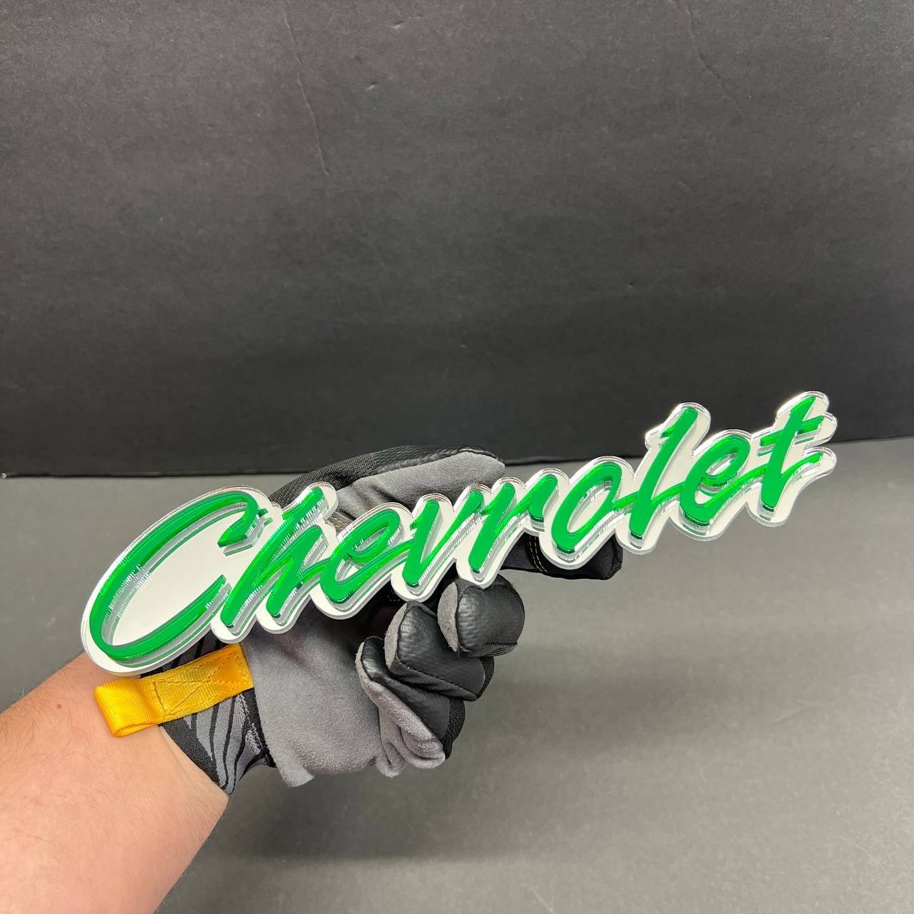 Custom Laser Cut Acrylic Emblem Badge for Car–MultiColor Personalized Name gallery