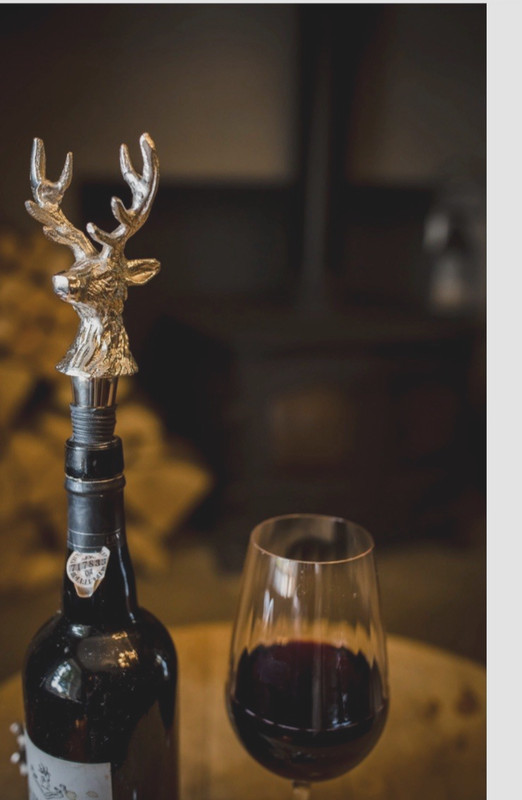 Fortnum & Mason Culinary Concepts Stag Head Wine Bottle Stopper Silver Nickel 8" gallery